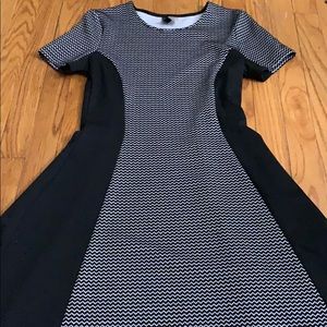 Grey and Black Chevron Dress
